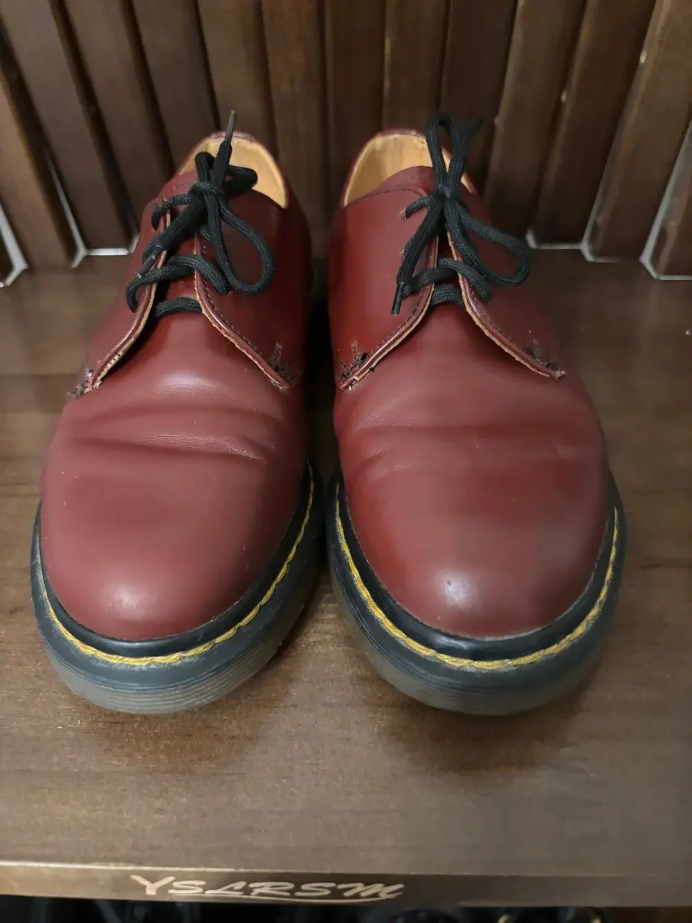 Vintage Dr Martens 1461 Oxblood Cherry Red Leather Shoes UK 4 US Women 6 EU 37